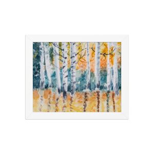 Autumn Birch Framed Poster